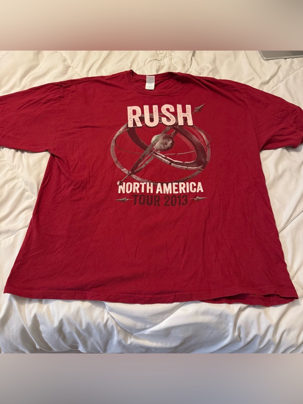 Rush North America Tour 2013 Red Graphic T-Shirt